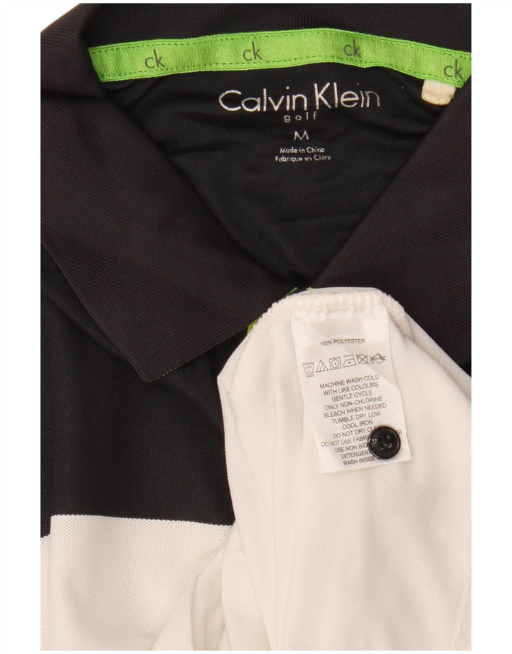Polo Calvin Klein para hombre Poliéster con bloques de color blanco mediano
