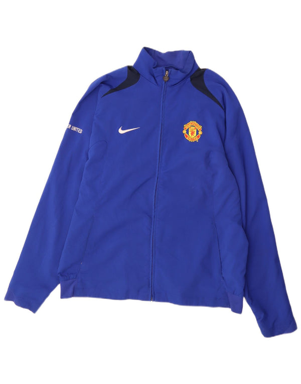 Nike Manchester United Chándal Top Chaqueta para Hombre Reino Unido 42/44 Grande Azul Deportes
