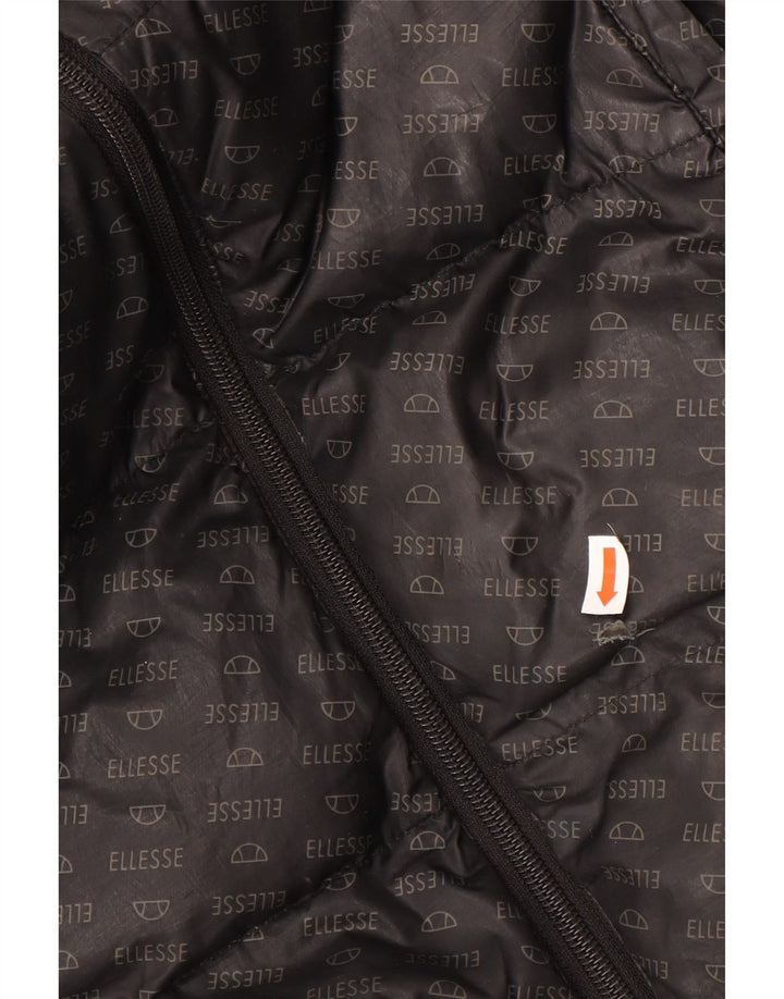 ELLESSE Chaqueta acolchada con capucha para niños 12-13 años Negro Poliéster