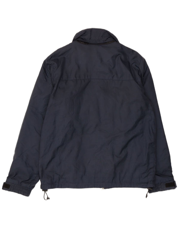 Chaqueta cortavientos con capucha para hombre Invicta UK 38 Medium Azul marino Poliamida