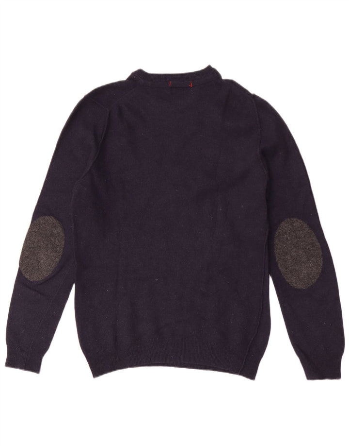 Woolrich Jersey De Cuello Redondo Para Hombre Jersey De Lana Azul Marino Pequeño