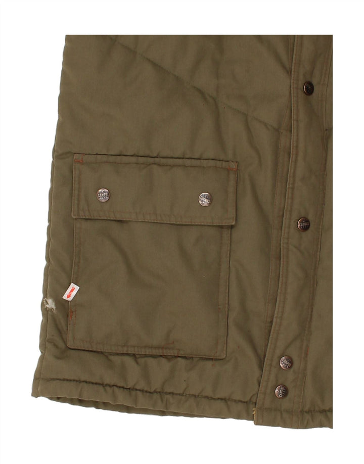 VINTAGE Mens Parka Jacket UK 36 Small Khaki Polyester Vintage Vintage and Second-Hand Vintage from Messina Hembry 