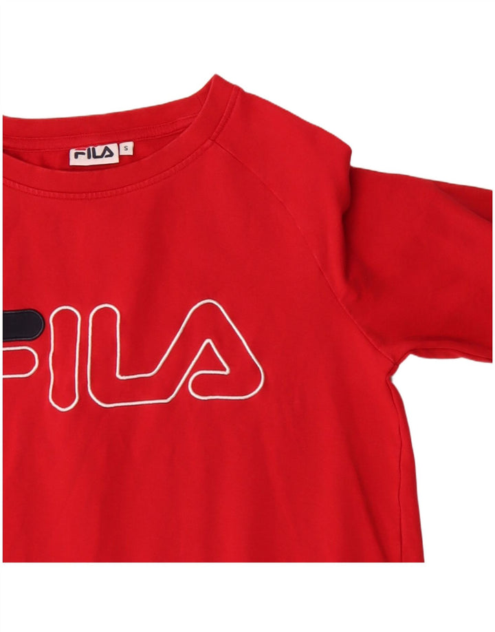 Fila Sudadera gráfica para mujer Jumper UK 10 Small Red Cotton