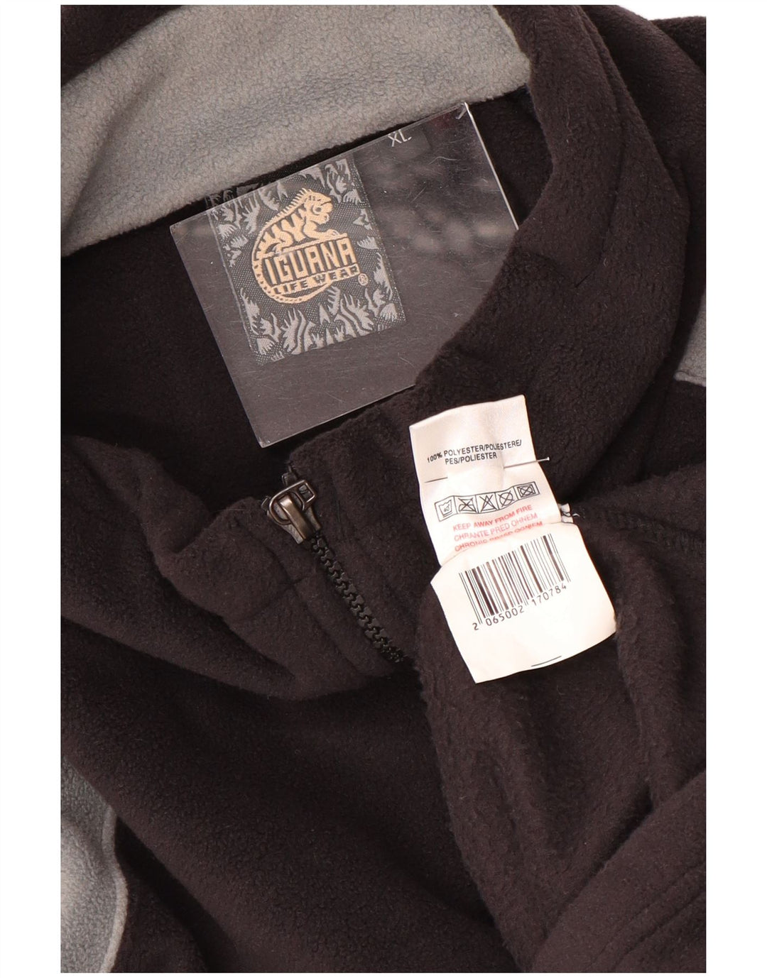 IGUANA Hombre Jersey Polar Con Cremallera Y Cuello XL Poliéster Color Block Negro