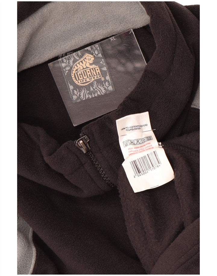 IGUANA Hombre Jersey Polar Con Cremallera Y Cuello XL Poliéster Color Block Negro