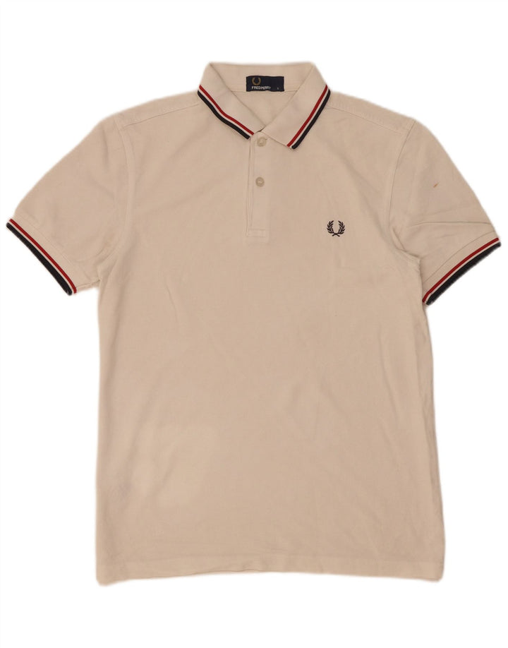 Polo Fred Perry Para Hombre De Algodón A Rayas Blanco Pequeño