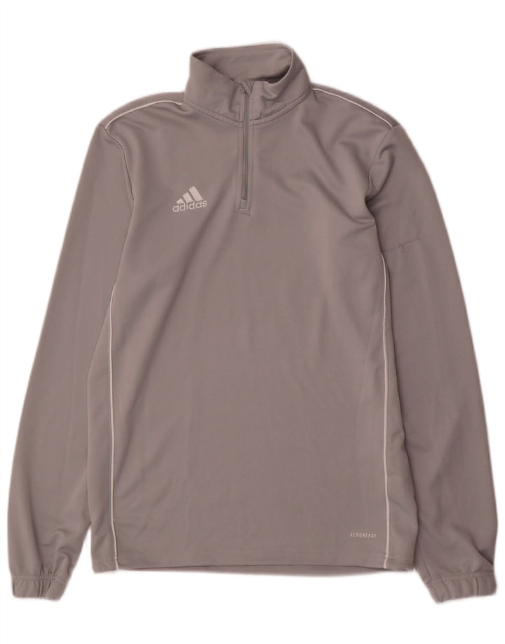 Adidas Hombre Aeroready Zip Neck Jersey Chándal Top Pequeño Gris Poliéster