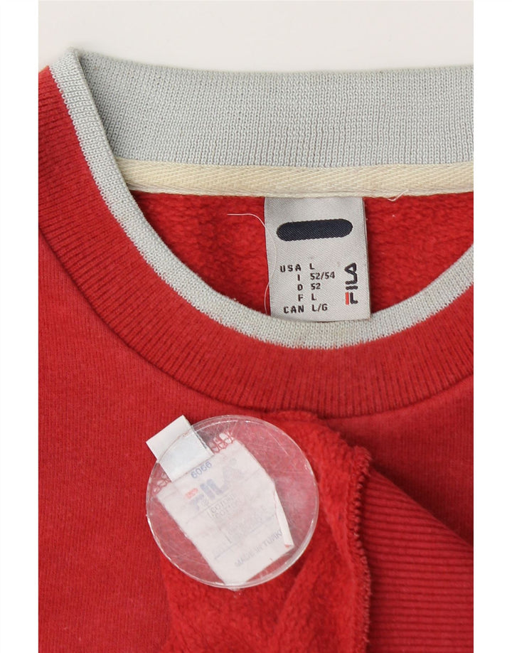Fila Sudadera para hombre Jumper IT 52/54 Grande Algodón rojo