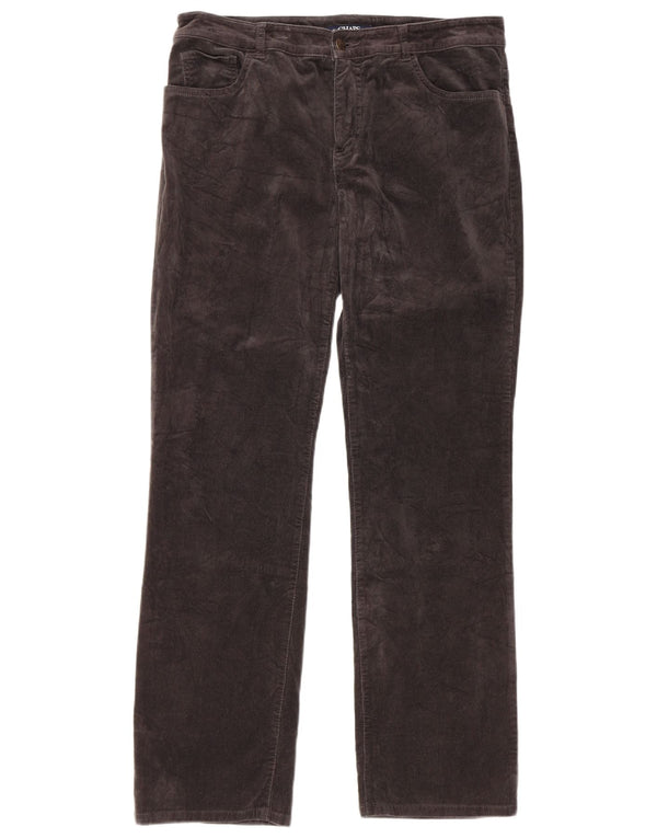 CHAPS Pantalones rectos de pana para mujer US 12 Large W34 L31 Algodón gris