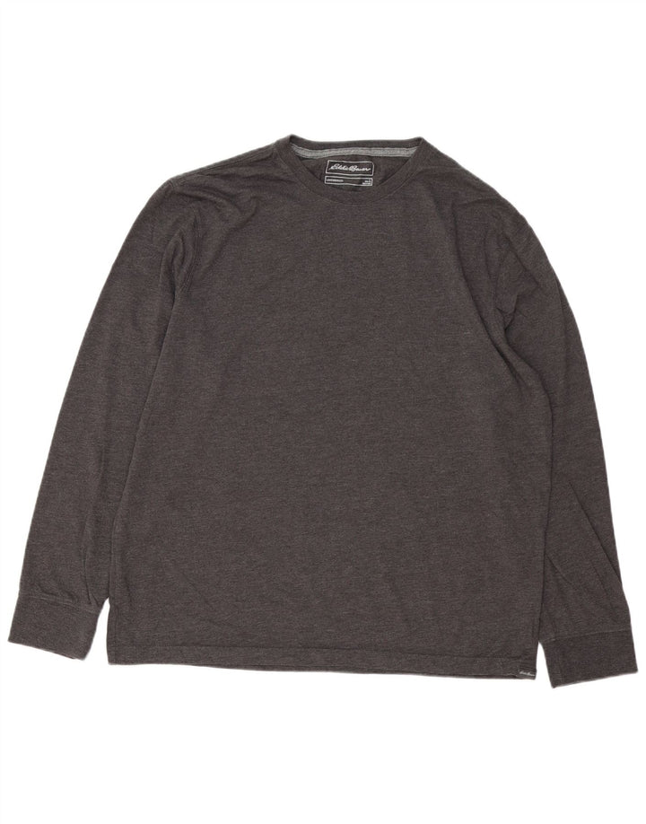 EDDIE BAUER Top para hombre manga larga algodón gris grande