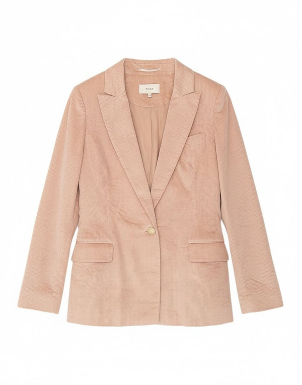 Chaqueta tipo blazer de pana con 1 botón para mujer Reiss UK 42 Algodón rosa medio