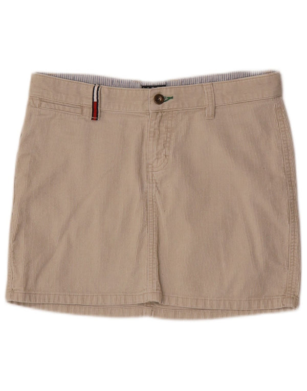 Tommy Hilfiger Minifalda de pana para mujer US 9 Mediana W30 Algodón beige