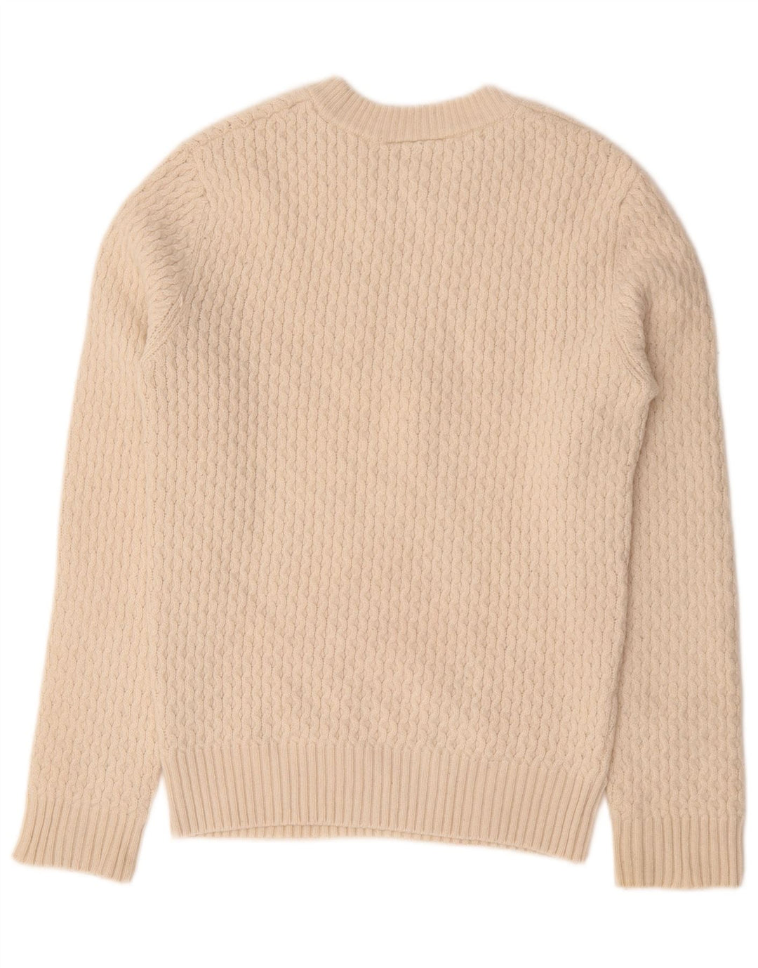 Lacoste Jersey de cuello redondo para hombre, ajuste regular, talla 3, pequeño, color blanco apagado