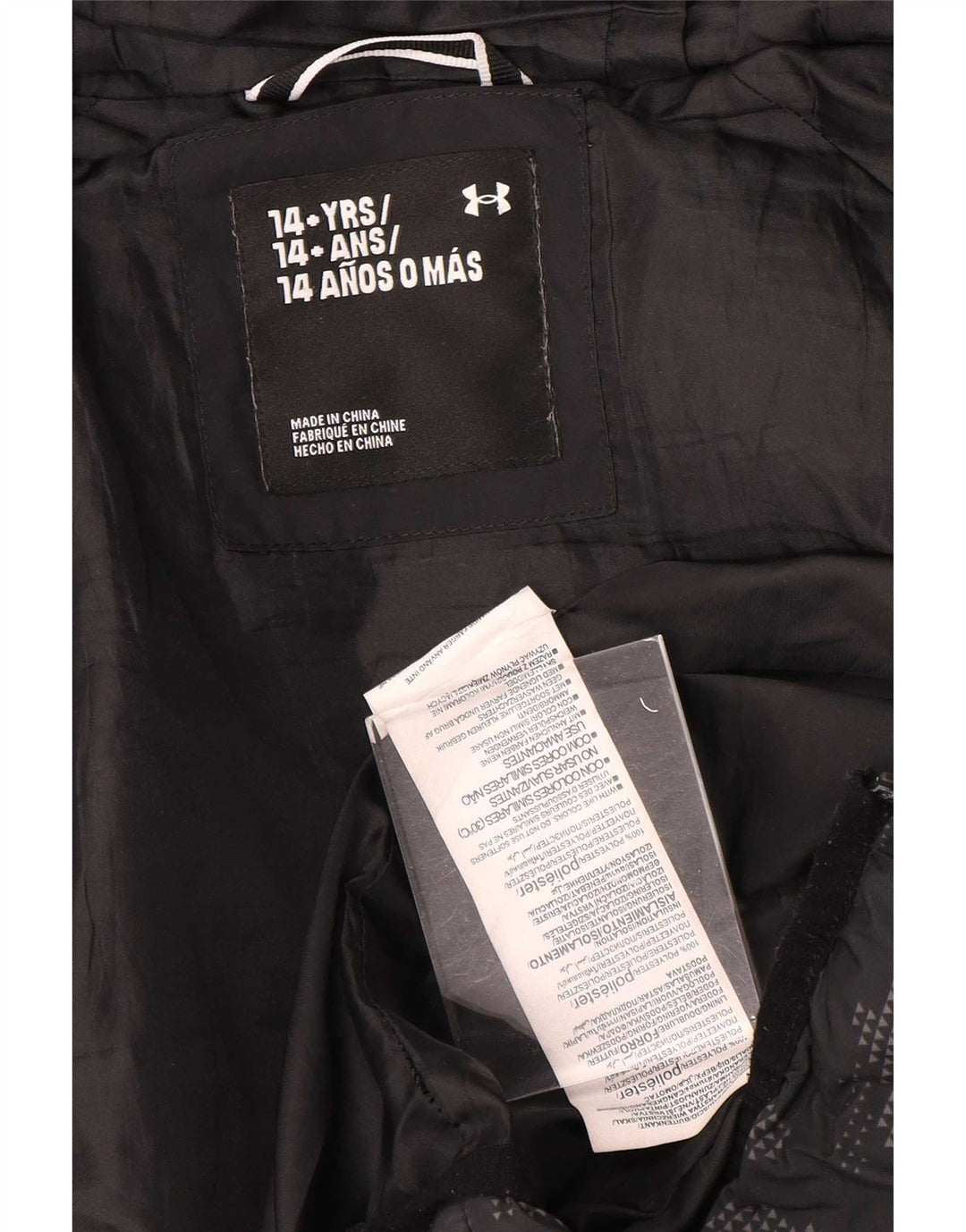 Under Armour Chaqueta acolchada con capucha para niño 13-14 años negro camuflaje