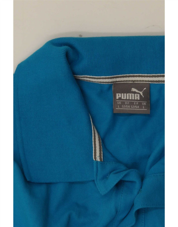 Polo Puma Hombre Azul Grande