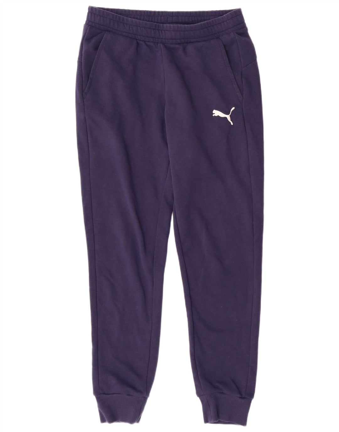 PUMA Pantalones de chándal para mujer Joggers UK 14 Medium Azul marino Algodón