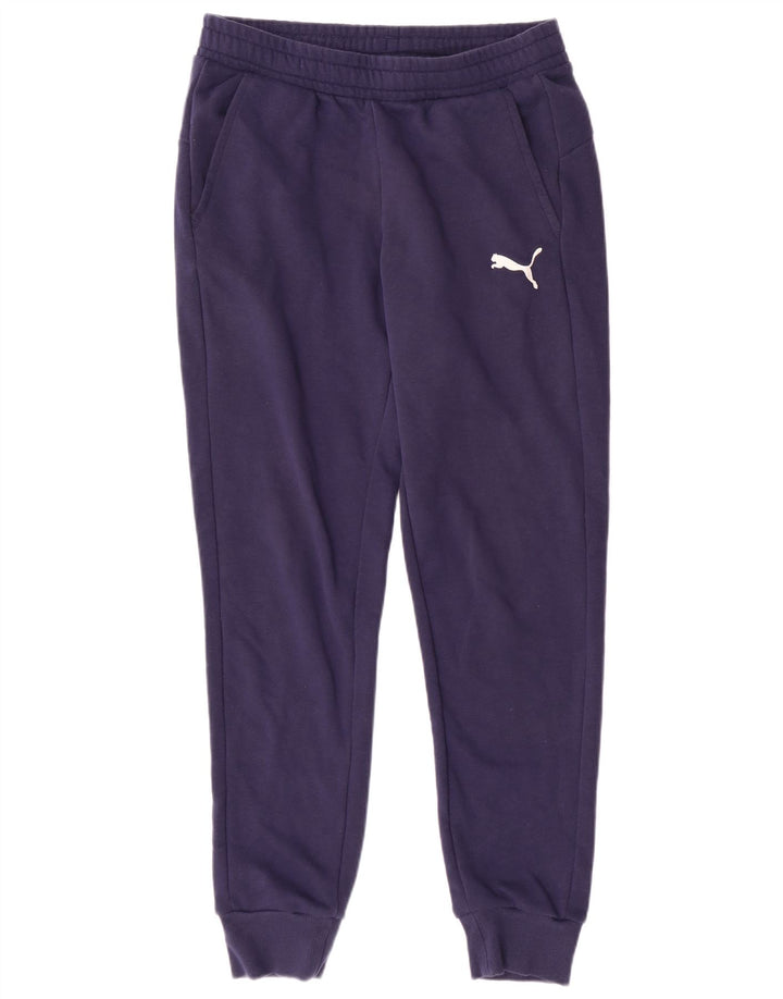 PUMA Pantalones de chándal para mujer Joggers UK 14 Medium Azul marino Algodón