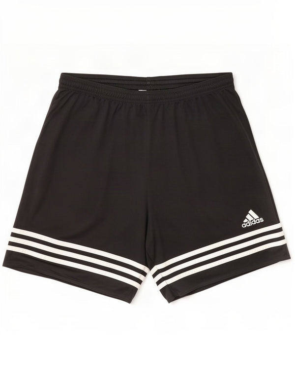 Adidas Mens Climalite Sport Shorts Grande Negro Rayas Poliéster