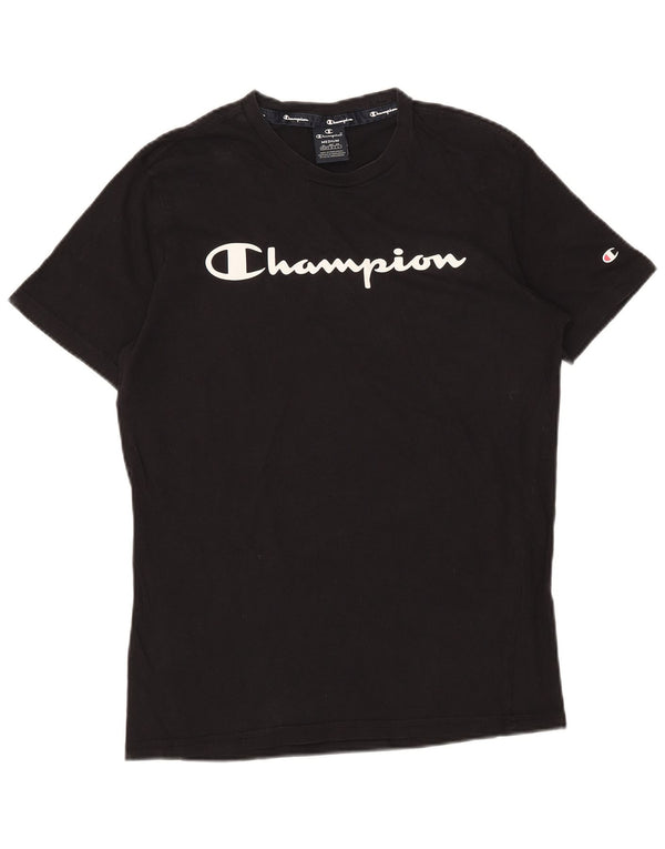 CHAMPION Camiseta gráfica para hombre Top Medium Azul marino Algodón