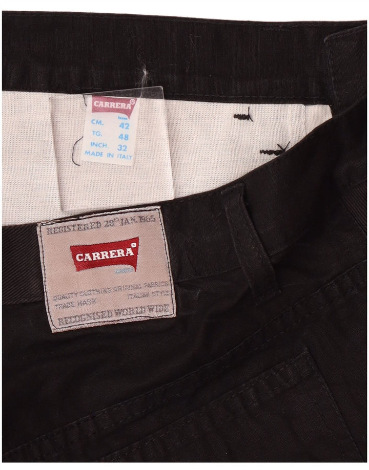 Pantalones casuales rectos para hombre Carrera W35 L28 Algodón negro