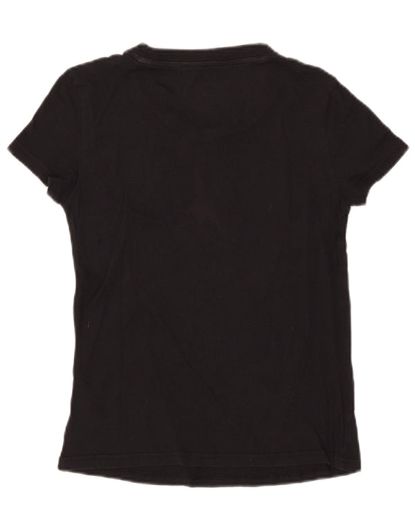 Adidas Camiseta corta gráfica para mujer UK 4/6 XS Algodón negro