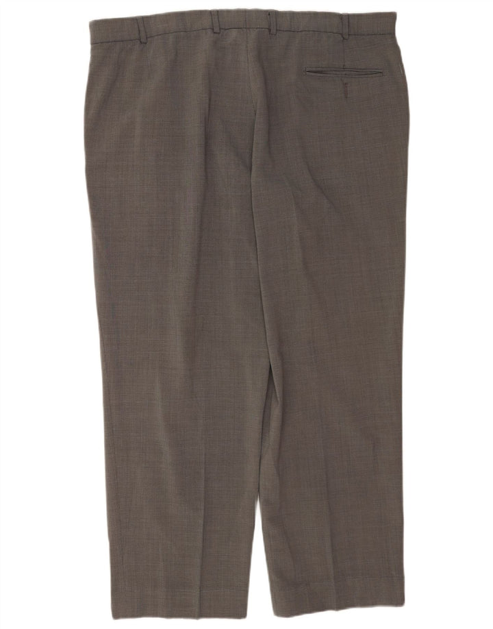 Marks & Spencer Pantalones de traje rectos de corte entallado para hombre W40 L29 Gris