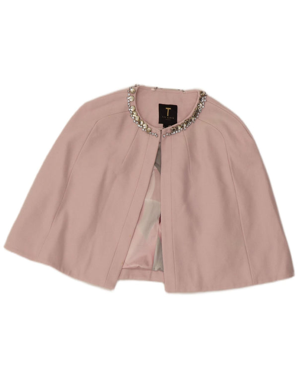 Abrigo poncho para mujer de Ted Baker UK 44 Large Pink Wool