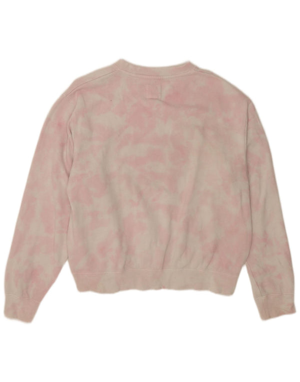 Billabong Sudadera gráfica para mujer Jumper UK 40 Medium Pink Tie Dye