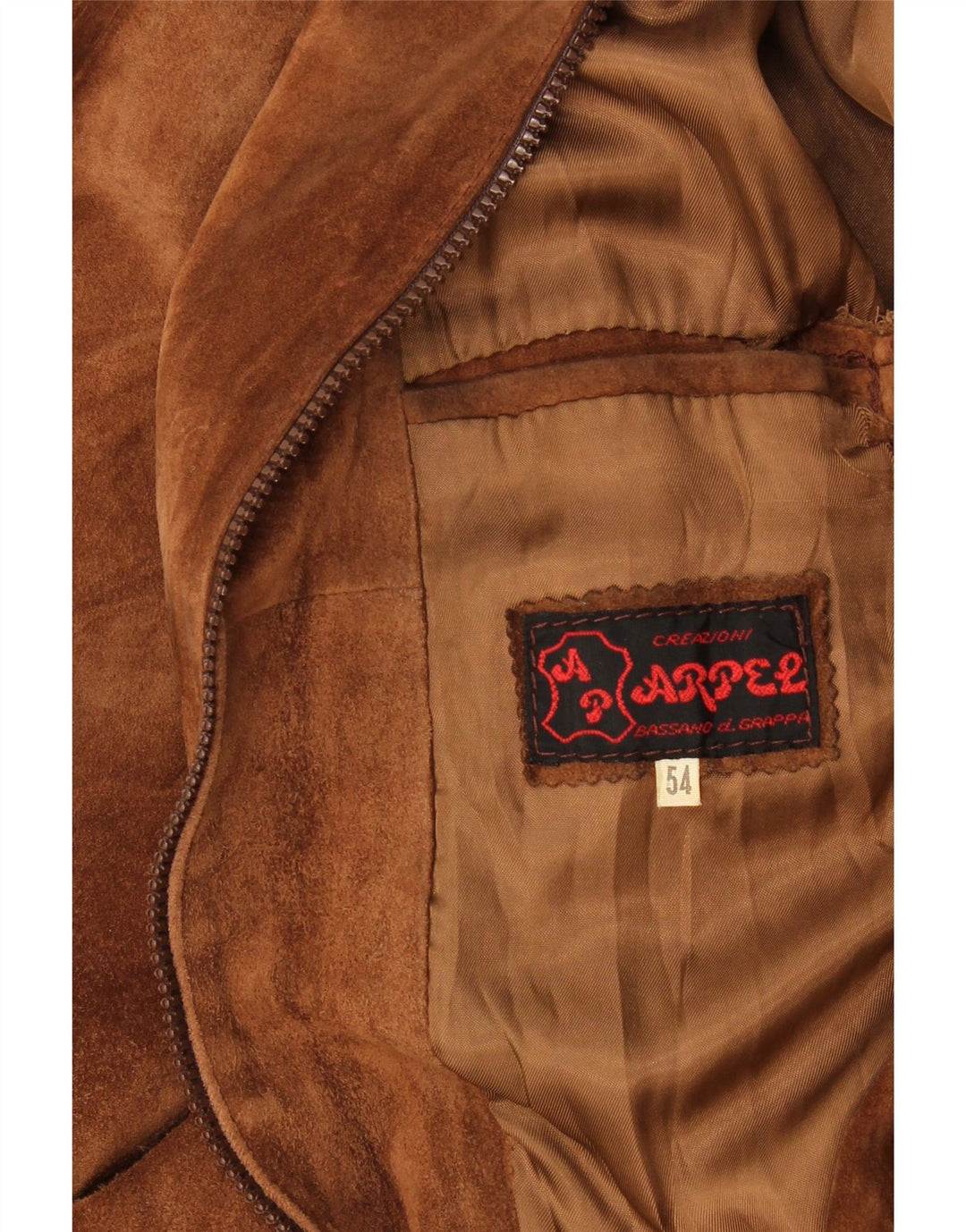 Vintage hombres ante bomber chaqueta IT 54 2XL Beige