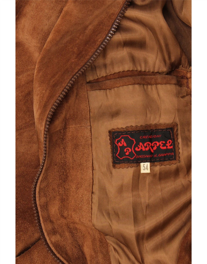 Vintage hombres ante bomber chaqueta IT 54 2XL Beige