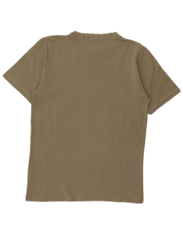 Marlboro Classics Camiseta gráfica para hombre Top Small Khaki Cotton
