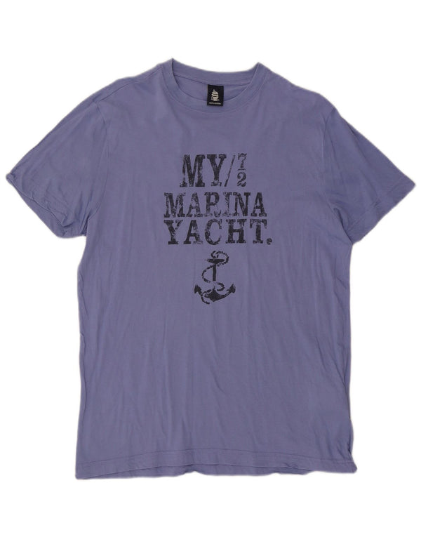 MARINA YACHTING Mens Graphic T-Shirt Top XL Blue Cotton