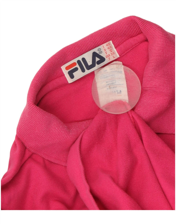 Polo Fila Hombre IT 48 Algodón Rosa Medio