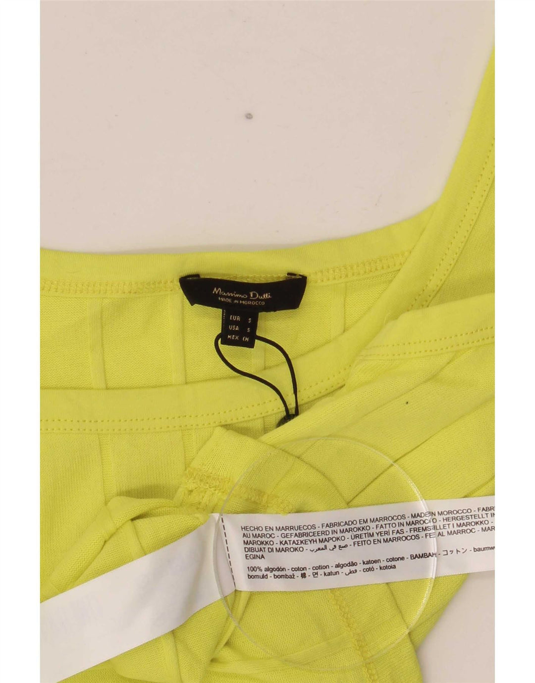 Massimo Dutti Chaleco Mujer UK 8 Small Amarillo Algodón