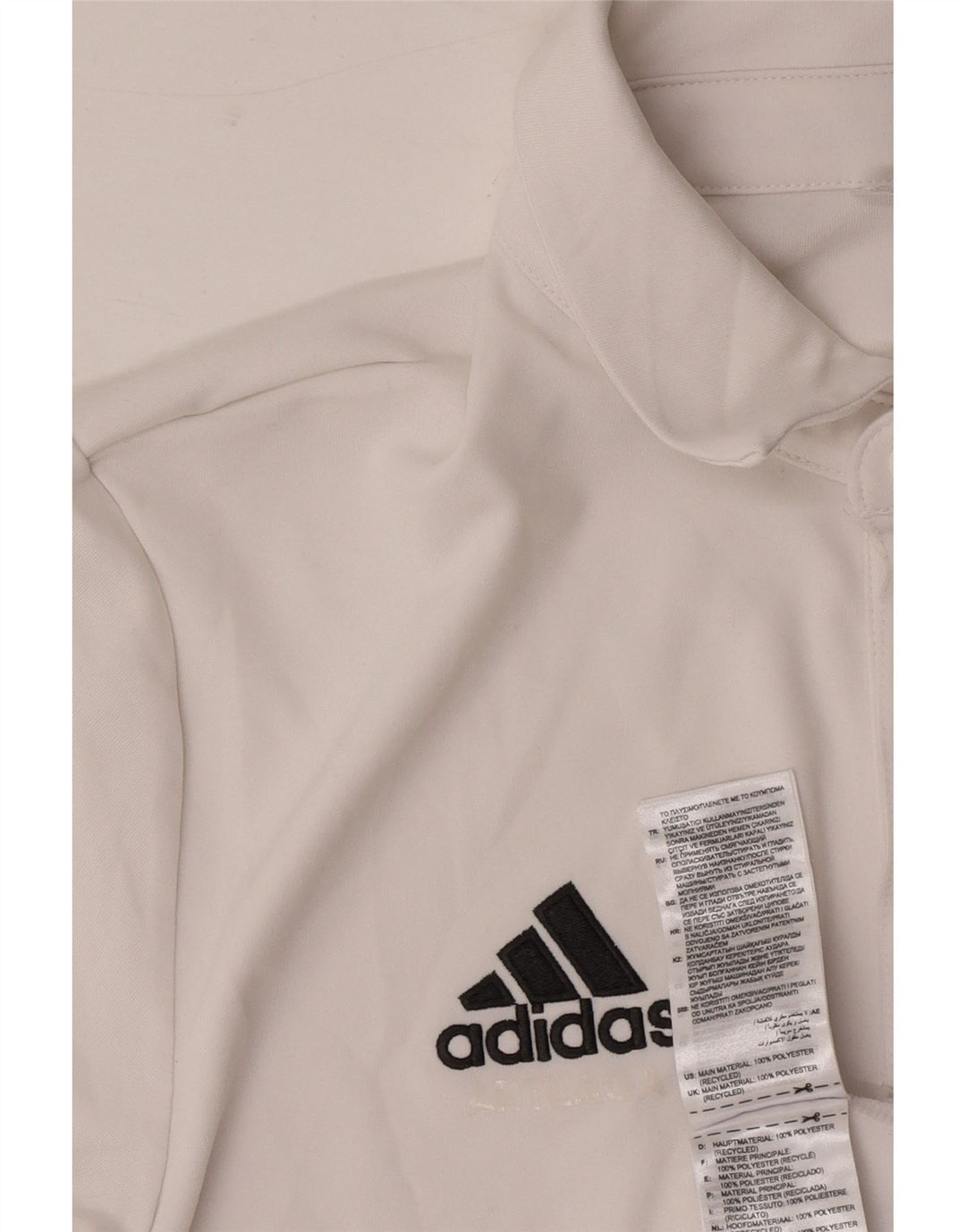 Adidas Polo Aeroready para hombre pequeño poliéster blanco