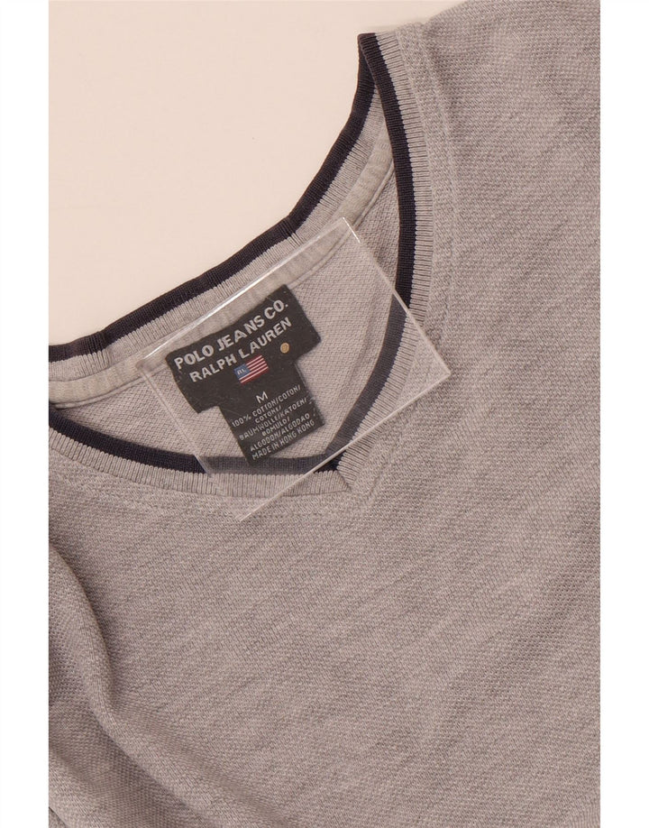 Ralph Lauren Camiseta para hombre Top de algodón moteado gris medio