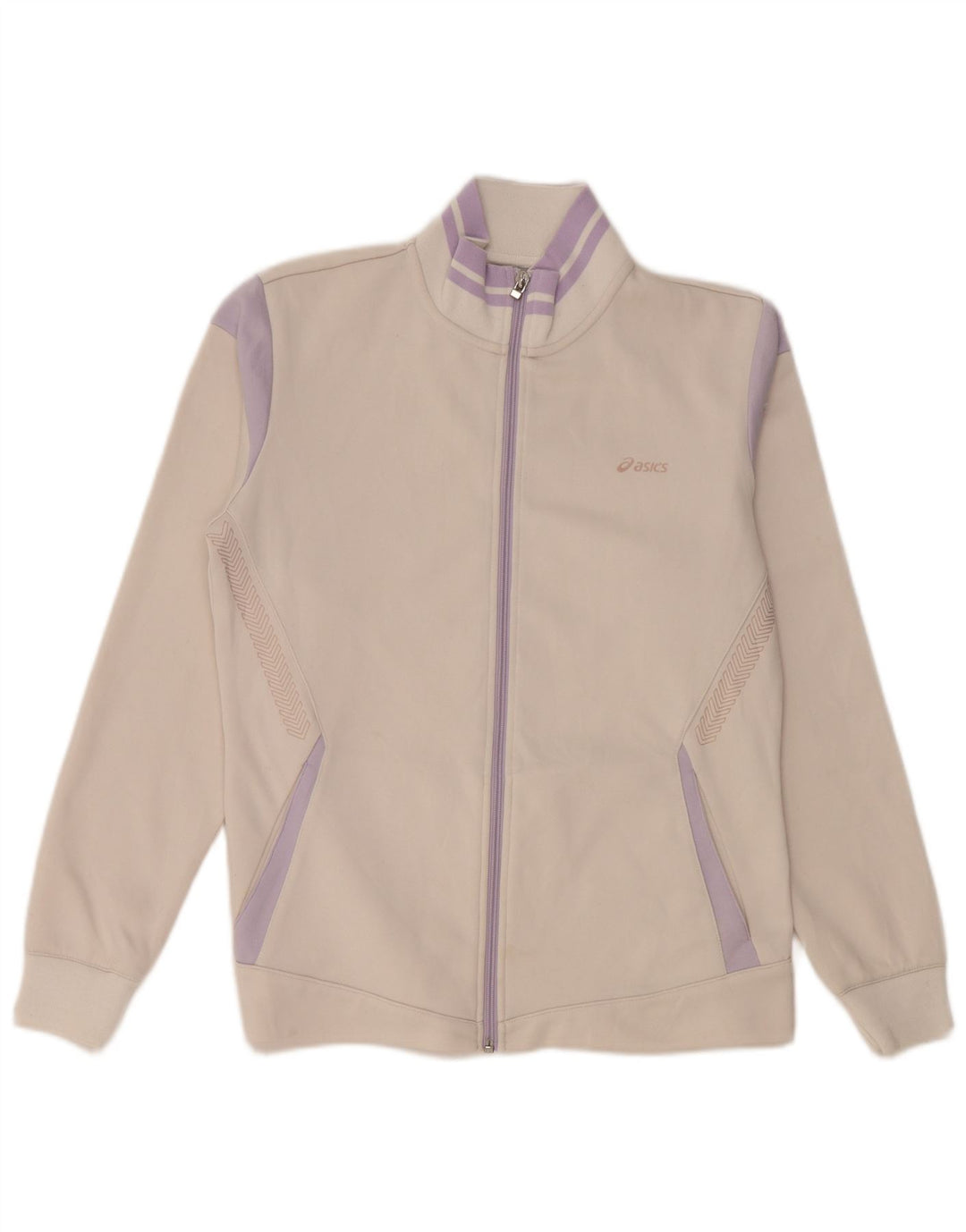 ASICS Chaqueta de chándal para mujer UK 40 Medium White Colourblock