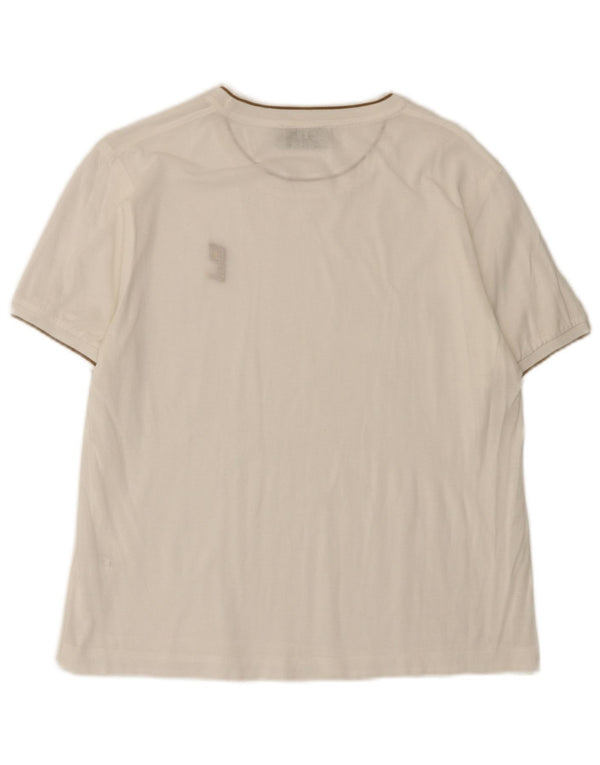 Carlo Pignatelli Camiseta para mujer Top UK 12 Medium White Cotton
