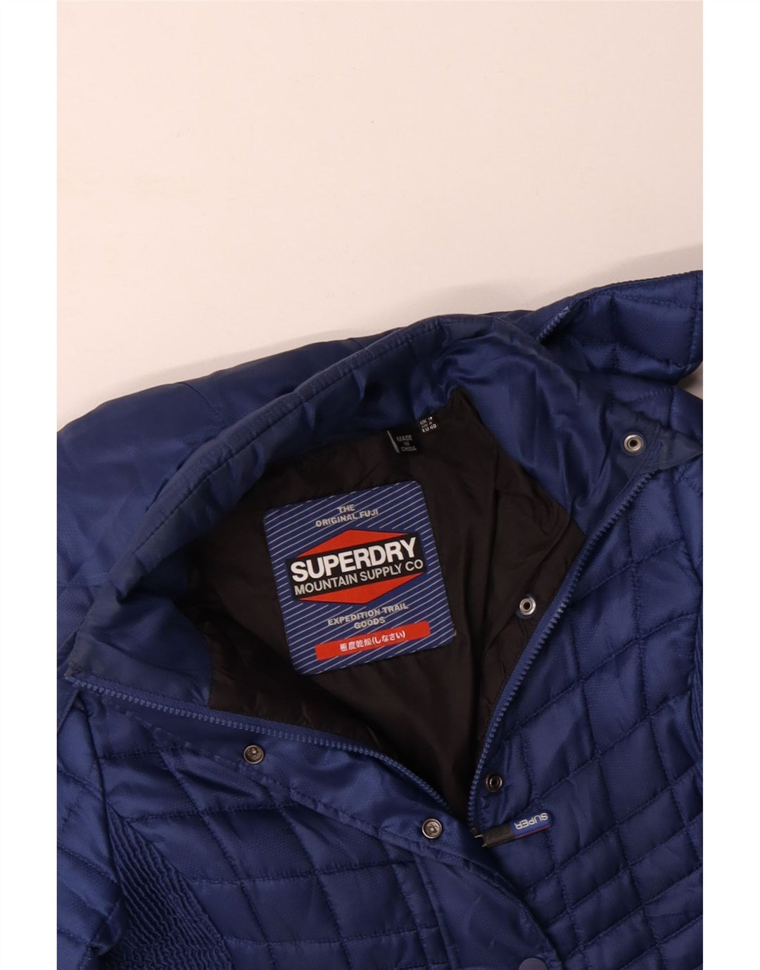 SUPERDRY Chaqueta acolchada con capucha para mujer UK 40 Mediana Azul marino Poliéster