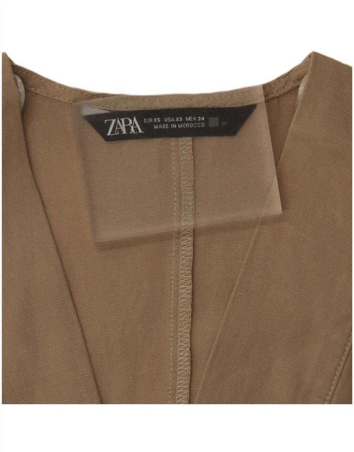 Zara Mujer Vestido Recto Extragrande UK 6 XS Beige