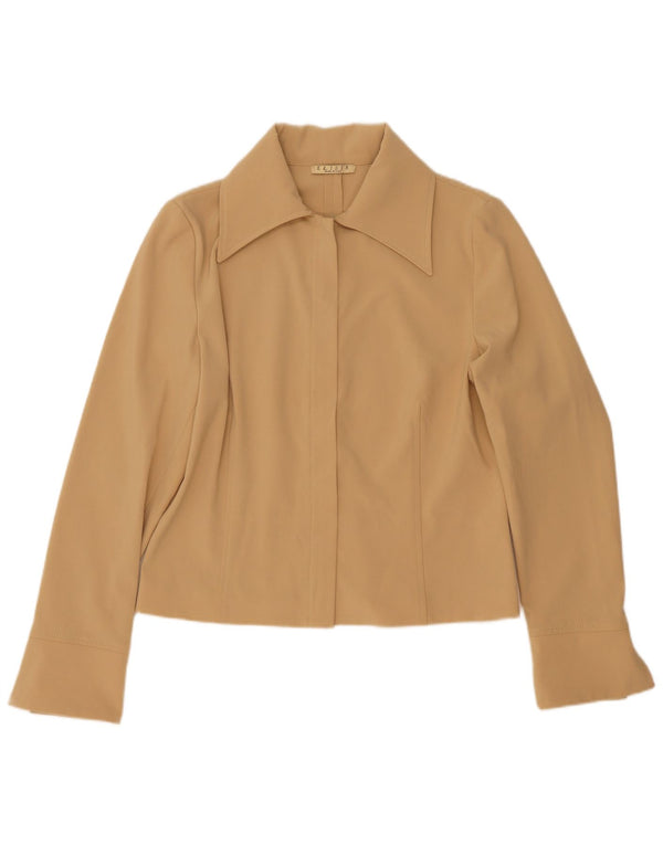 Chaqueta bomber vintage para mujer IT 46 Poliéster beige grande