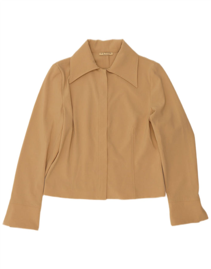 Chaqueta bomber vintage para mujer IT 46 Poliéster beige grande