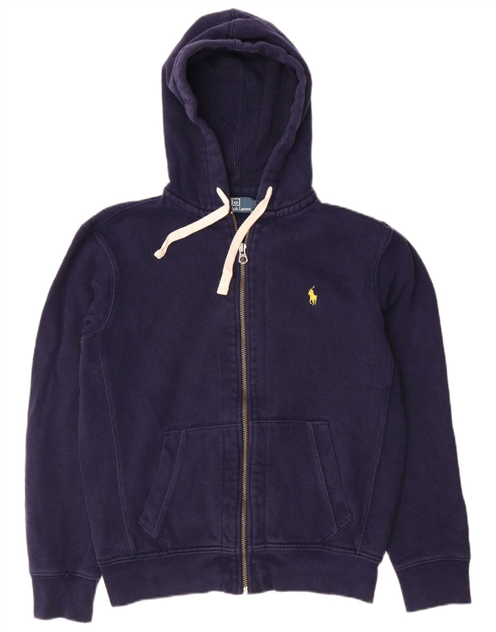 Polo Ralph Lauren - Sudadera con capucha y cremallera para hombre, tamaño mediano, algodón azul marino