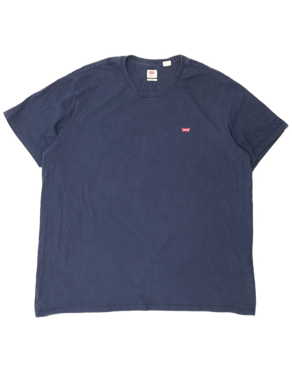 Levi's Camiseta estándar para hombre Top 2XL Azul marino Algodón