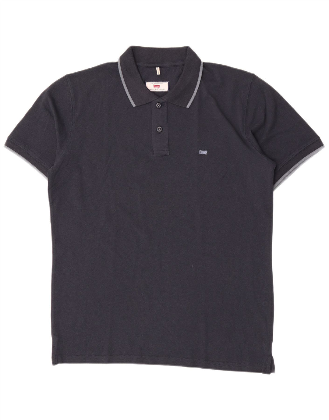 Carrera Polo para hombre grande azul marino algodón