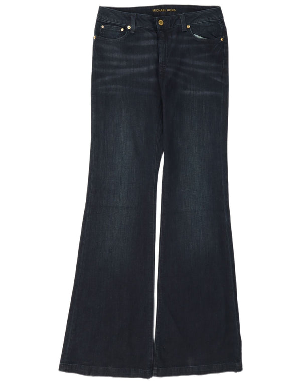 Michael Kors Vaqueros acampanados Selma para mujer US 8 Mediano W30 L35 Azul marino Algodón