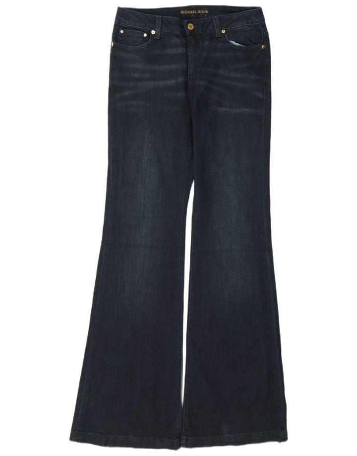 Michael Kors Vaqueros acampanados Selma para mujer US 8 Mediano W30 L35 Azul marino Algodón