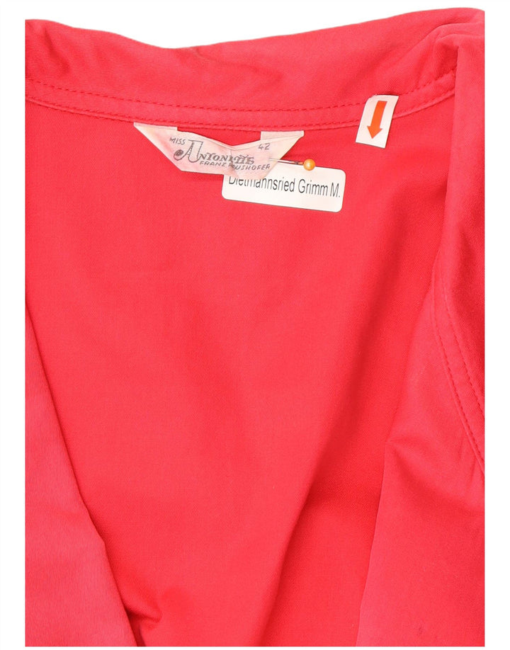 Vintage mujer doble pecho cardigan suéter IT 42 rosa medio