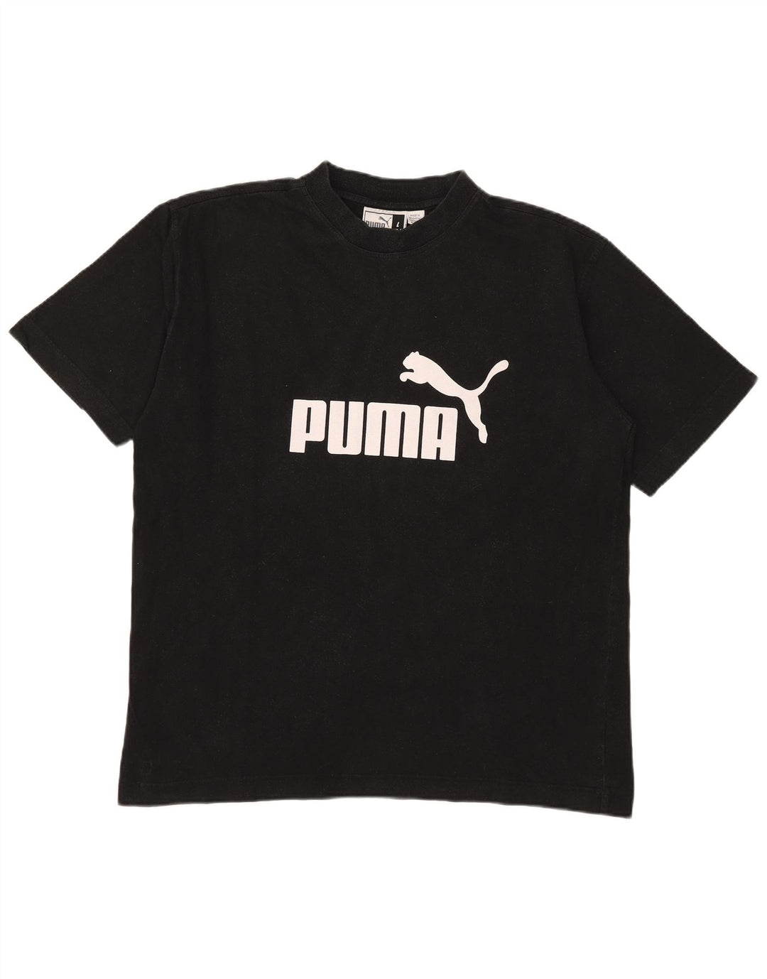 Puma - Camiseta gráfica para hombre, talla grande, algodón negro