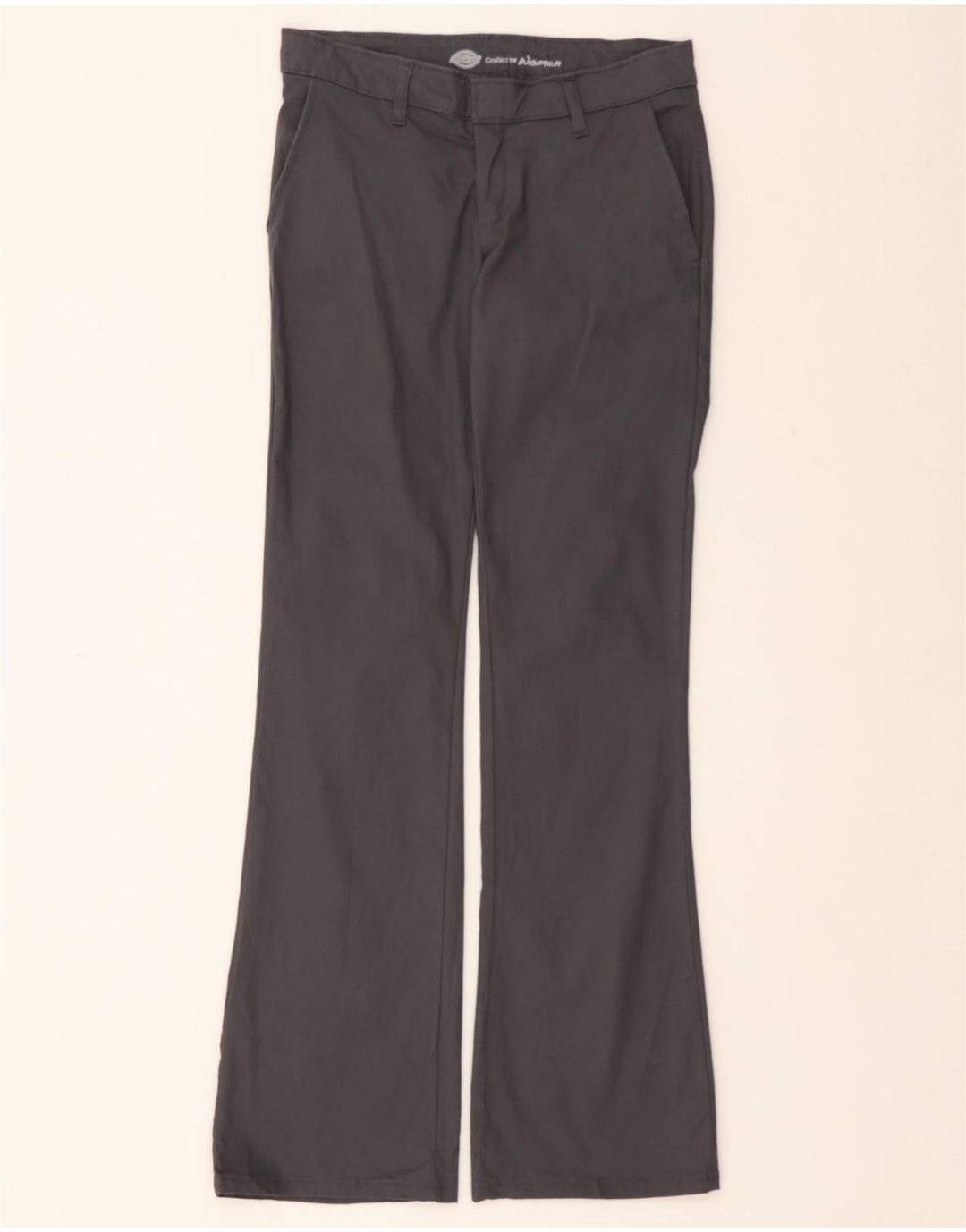 DICKIES Womens Bootcut Chino Trousers US 4 Small W30 L32 Grey Cotton Vintage Dickies and Second-Hand Dickies from Messina Hembry 